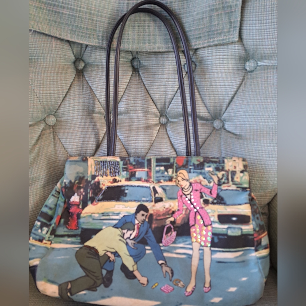 Vintage Graphic St.Johns Bay Shoulder Bag Hand Bag Purse